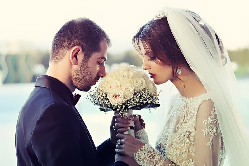 Bride and Groom in Magical Setting